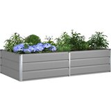  Cvetlično korito Svetlo siva 195 x 100 x 45 cm Cinkana jeklena, (5000207782) | Shoptok.si
