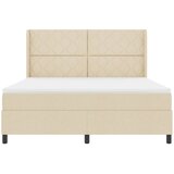  Krevet s opruga kutije s jastukom Krema 200 x 180 cm tkanina | shoptok.hr