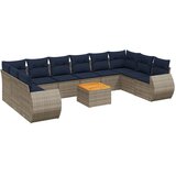  11-dijelni vrtni set s jastucima, sivi poliratan | shoptok.hr