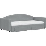  Dnevni krevet na razvlačenje svjetlosivi 90 x 190 cm od tkanine | shoptok.hr