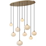 QAZQA Art Deco viseča svetilka zlata z opalnim steklom 9-luči - Yani | Shoptok.si