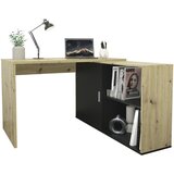 MID.YOU kombinirana pisalna miza leseni material črna, hrast artisan | Shoptok.si
