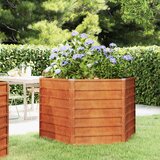 vidaXL Vrtna greda siva 129x129x77 cm vremensko odporno jeklo | Shoptok.si