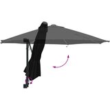  Vrtni suncobran Crna 248 x 248 x 148 cm Poliester i čelik | Eponuda.ba