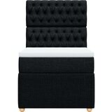 vidaXL Krevet s oprugama i madracem crni 100 x 200 cm od tkanine | shoptok.hr