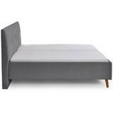 Meise Möbel Siva oblazinjena zakonska postelja s prostorom za shranjevanje z letvenim dnom 180x200 cm Madea – | Shoptok.si