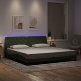  Okvir kreveta s LED-om bez madraca svijetlosivi 200x200cm baršunasti | shoptok.hr