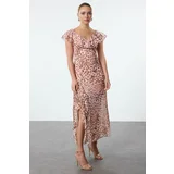 Trendyol Powder Floral A-line Maxi Woven Dress