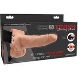 Pipedream Fetish Strap-On 6 - radijsko voden, polnilni, pritrdljiv, votli vibrator (naravni) Cene