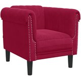  Fotelja crvena boja vina baršunasta | shoptok.hr