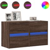 vidaXL Zidni TV ormarići LED 2 kom boja smeđeg hrasta 41x31x45 cm | shoptok.hr