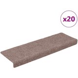 vidaXL Samoljepljivi otirači za stepenice 20 kom smeđe 65x21x4 cm | shoptok.hr