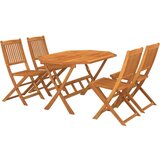 5-dijelni vrtni blagovaonski set od masivnog bagremovog drva | shoptok.hr