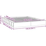 Okvir za krevet 160x200 cm od masivne borovine | shoptok.hr