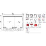 Male kuće Drvena kuća EEVA 300 × 500 cm sa šindrom | shoptok.hr