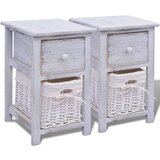 Maison Chic 2 kose Elegantne Nočne omarice - Nočne mize les bele barve, (21686914) Cene