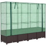 vidaXL Povišena gredica s pokrovom za staklenik 160 x 40 x 138 cm | shoptok.hr