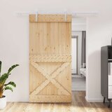  Klizna vrata s priborom za montažu 100x210 cm masivna borovina | shoptok.hr