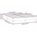 vidaXL Box spring posteljni okvir siv 140x190 cm umetno usnje | Shoptok.si