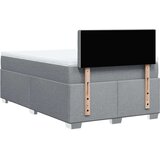 vidaXL Box spring postelja z vzmetnico svetlo siva 120x200 cm blago | Shoptok.si