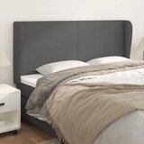  Uzglavlje s ušima sivo 183x23x118/128 cm od umjetne kože Cijene