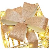 vidaXL Darilna škatla med 60 LED 3 pcs Toplo bela 20 x 20 x 20 cm PET | Shoptok.si