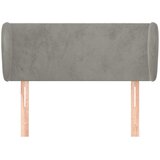  Uzglavlje s ušima svjetlosivo 93x23x78/88 cm baršunasto | shoptok.hr