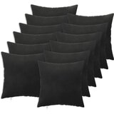  Presvlaka za jastuk 12 pcs HEERLEN Crna 40 x 40 cm Baršun | shoptok.hr