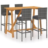  5-dijelni vrtni barski set s jastucima sivi Siva | Shoptok.si