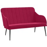  Klupa crvena boja vina 110 x 76 x 80 cm baršunasta | shoptok.hr