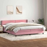  Box spring postelja z vzmetnico roza 180x210 cm žamet, (21793149) | Shoptok.si