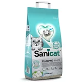 Sanicat sprijemljiv pesek za mačke svež bombaž - Varčno pakiranje: 2 x 10 l