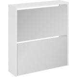 Ormarić za cipele s ogledalom i 2 razine bijeli 63x17x67 cm | shoptok.hr