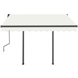 Ročno zložljiva tenda s stebrički 3x2,5 m krem, (20702547) | Shoptok.si