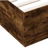  Okvir kreveta s LED svjetlima boja hrasta 150 x 200 cm drveni | shoptok.hr