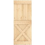  Klizna vrata s priborom za montažu 85 x 210 cm masivna borovina | shoptok.hr
