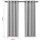  Zavjese za zamračivanje s prstenima 2 kom sive 140 x 175 cm | Eponuda.com