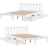 vidaXL Okvir kreveta bez madraca bijeli 140x200 cm od masivne borovine | shoptok.hr