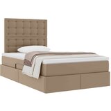  Krevet s od storage s madracem Kapućino 120 x 200 cm Lažna koža | shoptok.hr