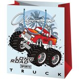 Cardex monster truck crveno-bijela automobilska poklon vrećica srednje veličine 17,8x10x23 cm | shoptok.hr