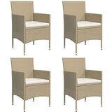  5-dijelni vrtni blagovaonski set s jastucima bež i crni | shoptok.hr