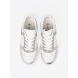 Shelvt White and silver sneakers with shimmering details | ePonuda.com