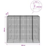  Gabion s žicom debljine 3,5 mm i mrežom 5x5 cm 250x30x200 cm Slike