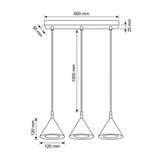Brilagi Luster na sajli CONE TRIPLE 3xGX53/15W/230V bela | Eponuda.com