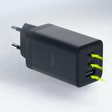 ALLITY zidni punjač GaN PD QC ATC-01-65WACC 2x USB-C 1x USB-A 65W crni | shoptok.hr