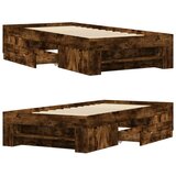  Okvir kreveta bez madraca dimljena boja hrasta 90x200 cm drveni | shoptok.hr