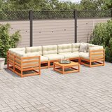  8-dijelni set vrtnih sofa voštano smeđi od masivne borovine | shoptok.hr