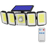 Timeless Tools 5-panelni rotacijski 300 LED solarni svetilnik z senzorjem gibanja in daljinskim upravljalnikom, IP65 vodoodporen, (5000345767) | Shoptok.si