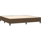  Krevet s oprugama i madracem tamnosmeđi 200x200 cm od tkanine | shoptok.hr