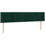 LED uzglavlje tamnozeleno 163x16x78/88 cm baršunasto | Eponuda.com